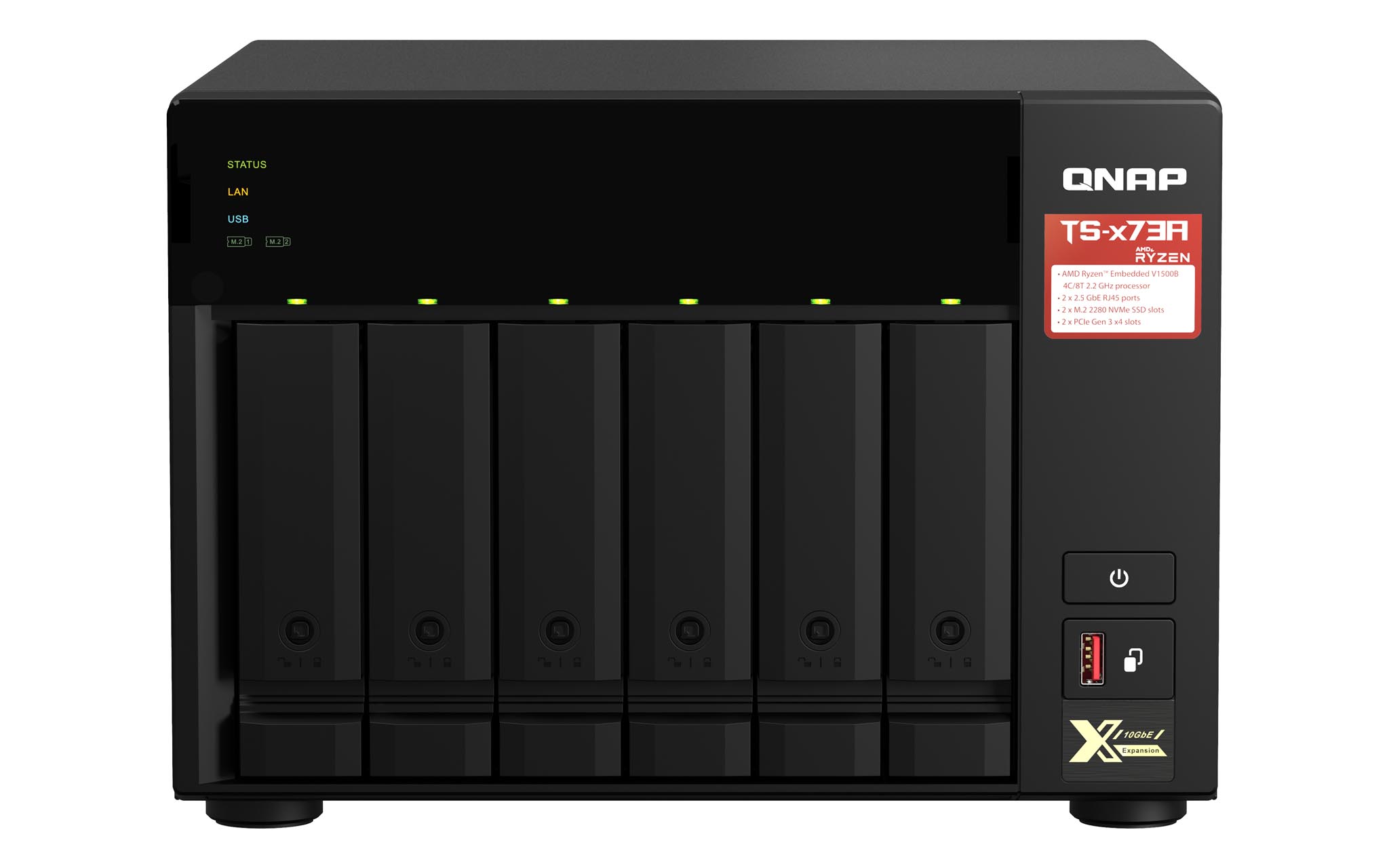 QNAP TS-673A-8G 6 Bay, Thiết Bị Lưu Trữ NAS QNAP TS-673A-8G Chính Hãng
